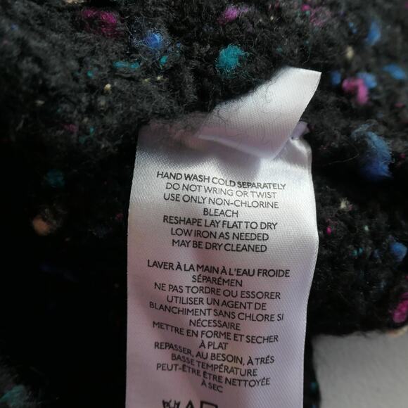 Maeve Anthropologie Sweater Womens XS Black Confetti Chunky Bell Sleeve Oversize - Picture 11 of 13